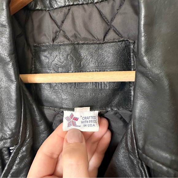 VINTAGE Branded Garments PREMIUM Leather Motorcycle Jacket, SIZE 36 - Picture 8 of 11